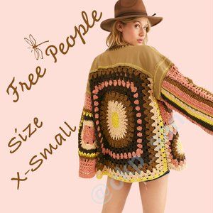 Free People No Rain Sweater Jacket Sz XS